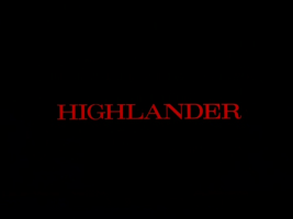 Highlander Movie Title Screen